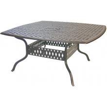 Darlee Series 30 Cast Aluminum Dining Table - 64 Inch Square