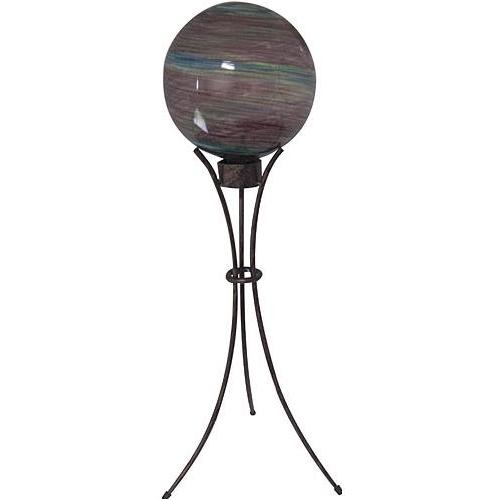 Alpine Glowing Gazing Globe Brown With Metal Stand