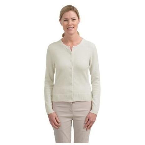 Red House Ladies Pure Cashmere Cardigan Sweater XS Ivory.