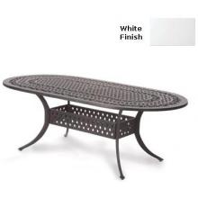 Meadow Decor Amazon 72 Inch Oval Cast Aluminum Table - White Finish