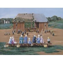 Barn Raising Poster Print
