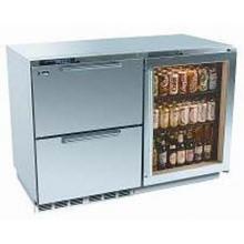 Perlick Built In Freezer And Refrigerator With Integrated Drawers And Overlay Glass Door (Requires Custom Panels)