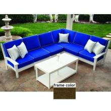 Eagle One Recycled Plastic Newport Sectional Patio Lounge Set - Brown