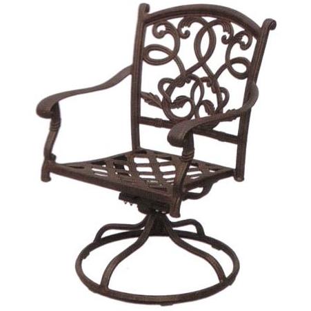 Darlee Santa Monica Cast Aluminum Swivel Rocker Chair With Cushion