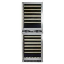 Marvel 108 Bottle Wine Cooler, Black Cabinet W/ Overlay Frame Glass Door