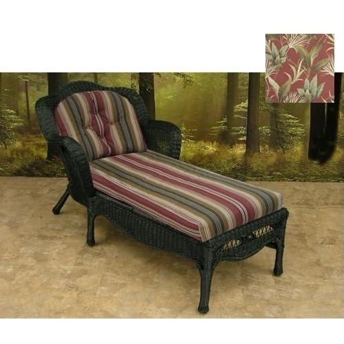 North Cape Tufted Chaise Lounge Cushion ONLY- Tiki Crimson
