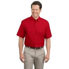 Port Authority Short Sleeve Easy Care Shirt 6XL - Red/Light Stone