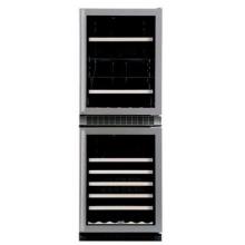 Marvel Luxury Beverage Center, 24 Inches X 68 Inches - Black Cabinet W/ Stainless Steel Finish, Glass Doors