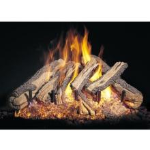 Peterson Gas Logs 30 Inch Western Campfyre Vented Propane Gas Log Set W/ G46 Burner And Variable Flame Remote