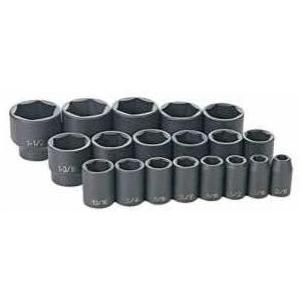 Grey Pneumatic 19 Pc. 1/2 Inch Dr. Fractional Impact Socket Set