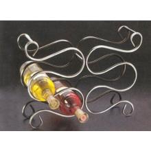 Old Dutch Six Bottle Scroll Wine Rack - Antique Pewter