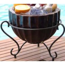 Alfresco Home Rigata Table Top Beverage Cooler Cognac