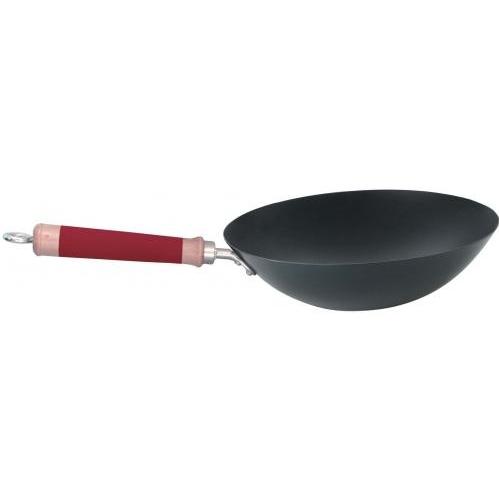 Easy-Grip Silicone/Wood Handle 12 Inch Professional Non-Stick Stir Fry Pan