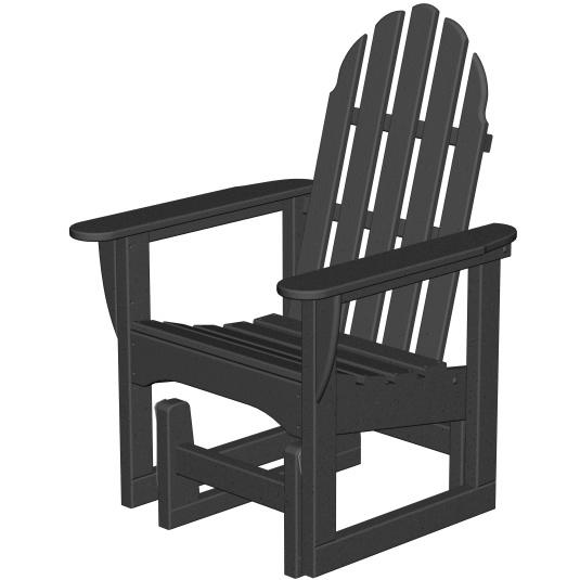 Poly-Wood Recycled Plastic Wood Classic Adirondack Glider Chair