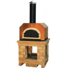 Chicago Brick Oven Mario Batali Etna 2 Series Outdoor Oven On Open Harmony Base - Persimmon