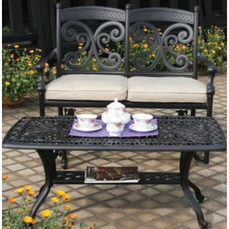 Alfresco Home Farfalla Glider and Coffee Table. (Cushions Not Included)