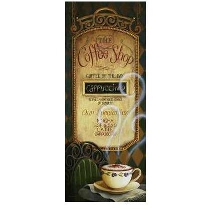 Coffee Shop Menu Poster Print