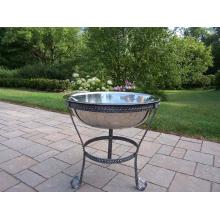 Oakland Living Stainless Steel Fire Pit With Stand - 20 Inch