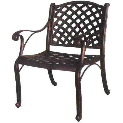 Darlee Nassau Cast Aluminum Dining Chair With Cushion