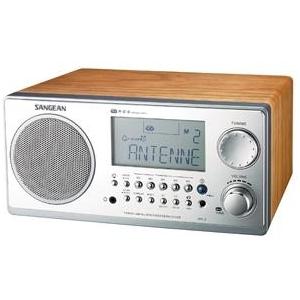 SANGEAN WR2WAL DIGITAL AM/FM STEREO SYSTEM WITH LCD & ALARM CLOCK (WALNUT)