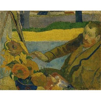 Portrait Of Vincent Van Gogh Painting Sunflowers, Arles 1888 Poster Print