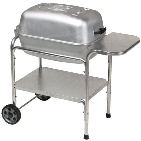 Portable Kitchen Cast Aluminum Charcoal Grill & Smoker