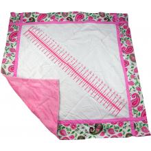 Embroidered Paisley Park Blooming Baby Growth Chart Blanket