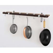 Espresso Wood Innovative 36 Inch Dual Track Wall Kitchen Rack