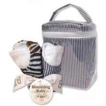 Sweet Safari Blue Bottle Bag And Bib Set