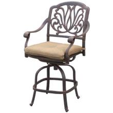 Darlee Elisabeth Cast Aluminum Counter Height Swivel Bar Stool