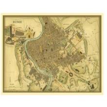 Map Of Rome Poster Print
