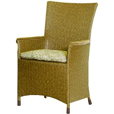Shade Trends Tradewinds Captain Chair With Teak Arm Accent With Passage Island Stripe Fabric