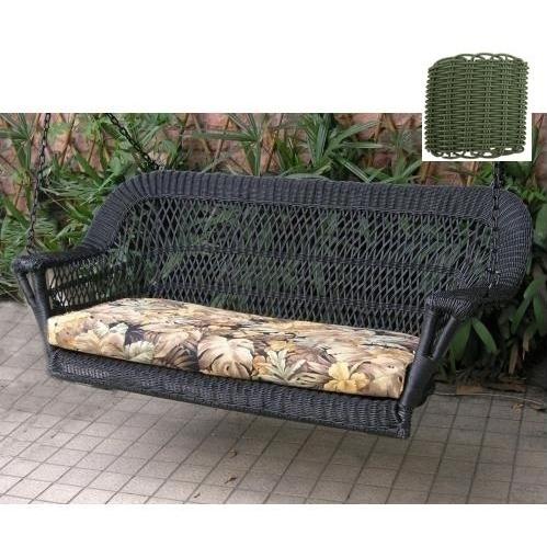 North Cape Manchester Resin Wicker Porch Swing - Sage