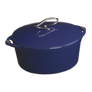 Lodge Cast Iron Dutch Ovens L Series Enamel 4 Quart Dutch Oven, Liberty Blue - E4D30
