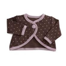 Elegant Baby Polka Dot Jacket 12 Month - Pink/Chocolate