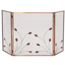 UniFlame 3 Panel Burnished Copper Screen W/ Vine Leaves