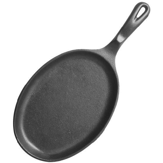 Universal Skillets Oval Seasoned Cast Iron Skillet - PS187