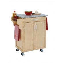 Home Styles Small Kitchen Cart With Granite Top - Salt & Pepper/Natural