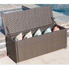 Alfresco Home Everwoven Pillow Bench In Java With Factory Supplied Cushion