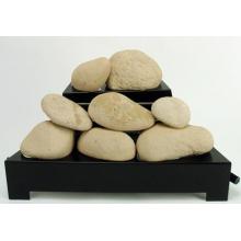 Rasmussen 20 Inch Beige ALTERNA See-Thru Vent Free Natural Gas FireStones With Black Chassis And Remote Ready Safety Pilot Control