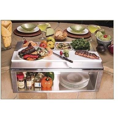 Alfresco Plating & Garnish Center W/ Food Pans - Built-in