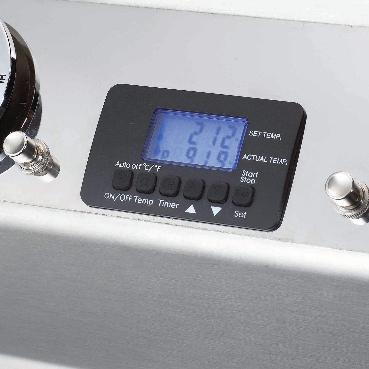 Digital Built-In Thermometer with timer and meat probe for accurate grilling