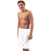 Terry Town Mens Terry Velour Spa Wrap Towel One Size Fits Most - White