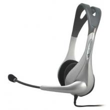 Cyber Acoustics Silver Stereo Headset/Mic