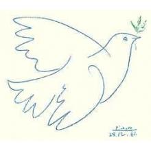 Dove Of Peace-Blue Poster Print