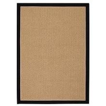 Capel Rugs Rectangle Castaway Outdoor Rug, Black/Camel - 5 Feet X 7 Feet
