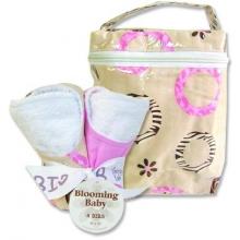 Sweet Safari Pink Bottle Bag And Bib Set