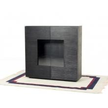 Diamond Sofa 50 Inch Square Multi Functional Glass Door Display Cabinet - Dark Walnut