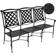 Windham Castings Kinsale Triple Settee Frame Only, Black