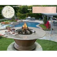 San Simeon Cocktail Height Fire Pit - Adobe Base/ Sunset Gold Granite Top - LP